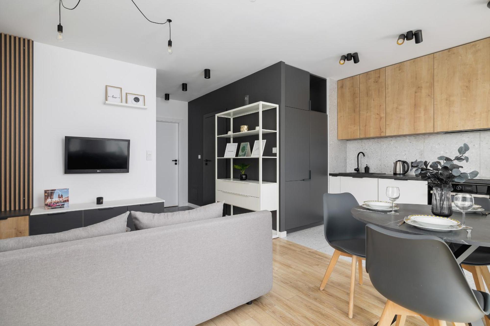 Elegant Apartment In Cracow With Balcony, Parking And Desk By Noclegi Renters كراكوفيا المظهر الخارجي الصورة